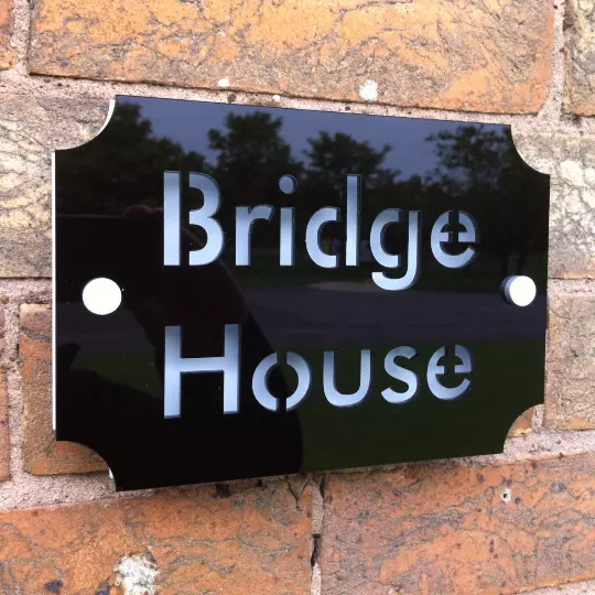 HOUSE SIGN PLAQUE personalised address house door number street name acrylic
