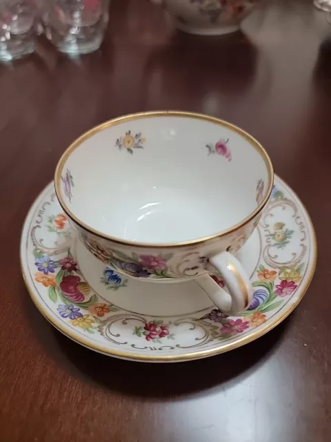 Schuman Bavaria Empress Dresden Flowers Tea Cup And Saucer 2