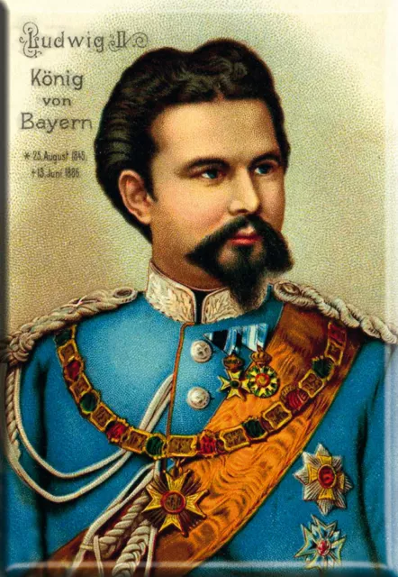 Kühlschrank-Magnet NEU Magnet-Schild Magnete • König Ludwig II. BAYERN • 38744 •