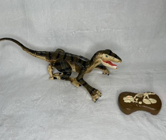 RAPTOR DINOSAUR TOY with Remote Control Walks, Sounds, Tested & Works ...