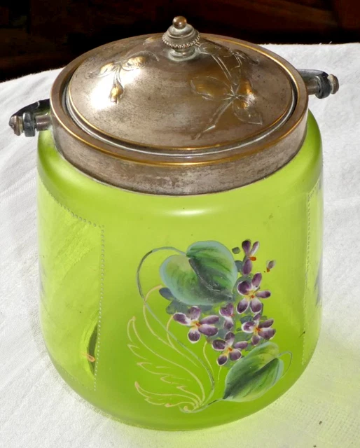 ANCIEN SEAU D'AISANCE Avec Couvercle En Tole Emaillee Decor Fleurs