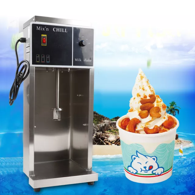 Commercial Electric Ice Cream Machine  Maker Blender Shaker Mixer Silver