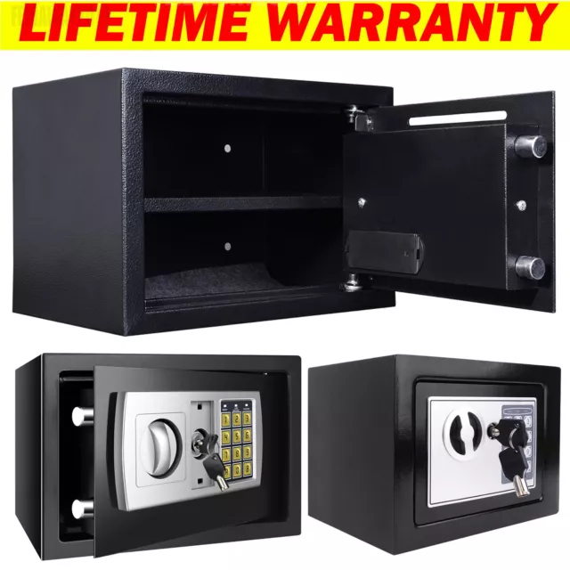 Large Strong Steel Safe Key High Security Home Office Money Cash Safety Box