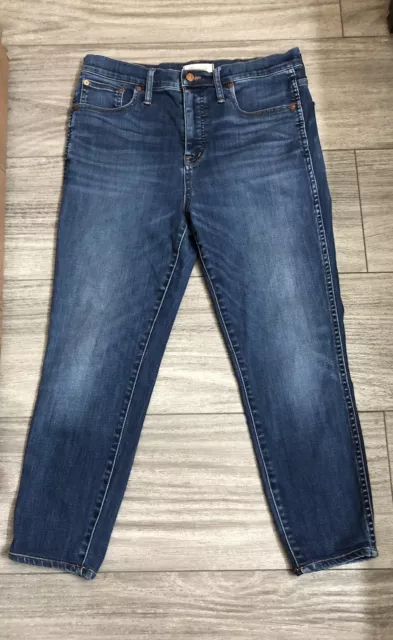 Madewell jeans 10” high rise Skinny stretch Womens denim blue Jeans  Size 30-EUC