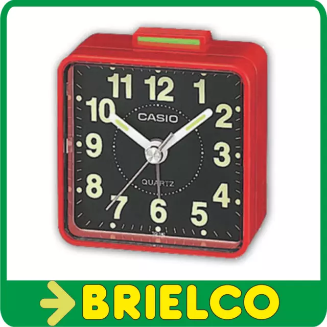 Reloj Despertador Analogico Casio Tq-140 Rojo Mesita De Noche Pila Aa Bd5396