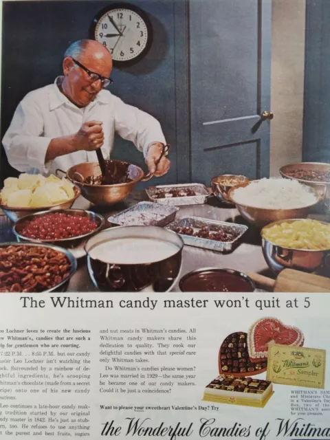 Whitman Candy Print Ad Original Vtg 1965 Leo Lochner Alaska Brinkley Riverboat