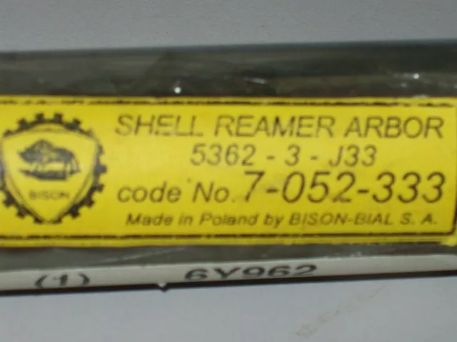 Bison 5362-3-J33 Shell Reamer Arbor -- Code No. 7-052-333