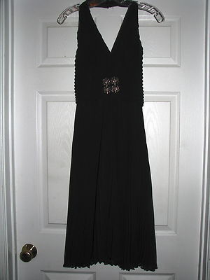 Black halter 6 dress pleated Marilyn Monroe  party SEXY ladies empire waist