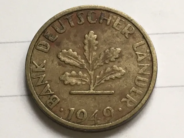 German Coin 5 Pfennig 1949 - Germany, Bank Deutscher Lander