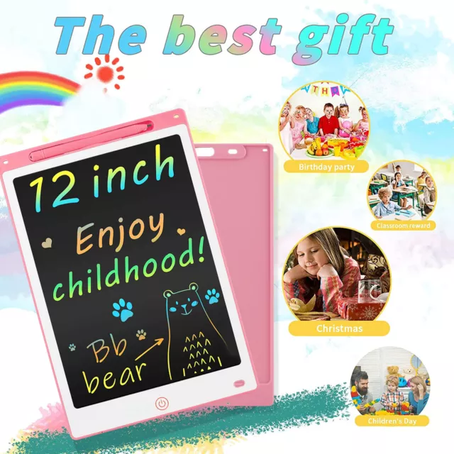 Writing Tablet Electronic Drawing Notepad 12" LCD  Doodle Board Kids Gift Office