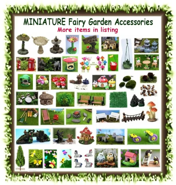 MINIATURE fairy garden dollhouse accessories - model building mini trees house