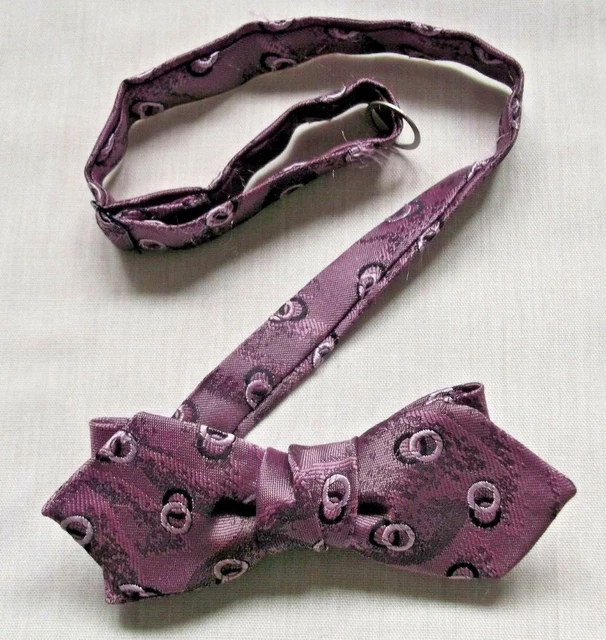 Vintage Bow Tie BOYS Retro Dickie Bowtie Adjustable Dusky Pink