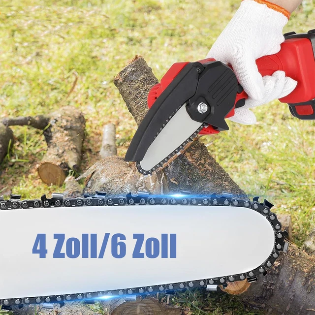 Mini-Kettensäge Führungsplatte – 6 Zoll Länge, Für Kleine Kettensägen, Inkl. 6 Zähne