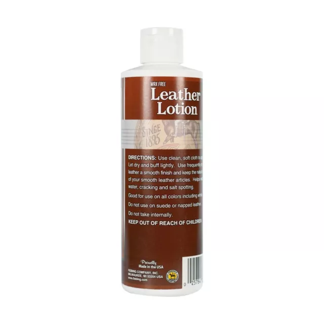 Fiebings Wax Free Leather Lotion 236ml Cleans Polishes Protects And Conditions 2