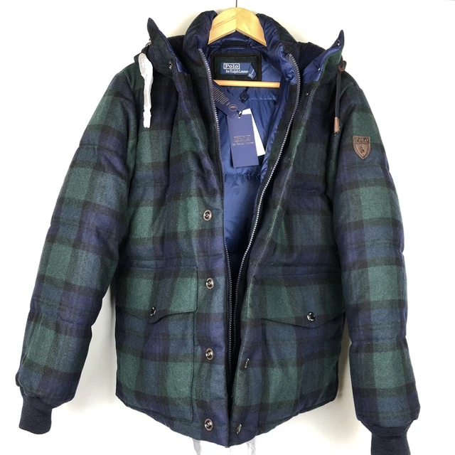 POLO Ralph Lauren Tartan/Lana Rainer Giacca Tampone Con Cappuccio XS-S Prezzo di acquisto £609