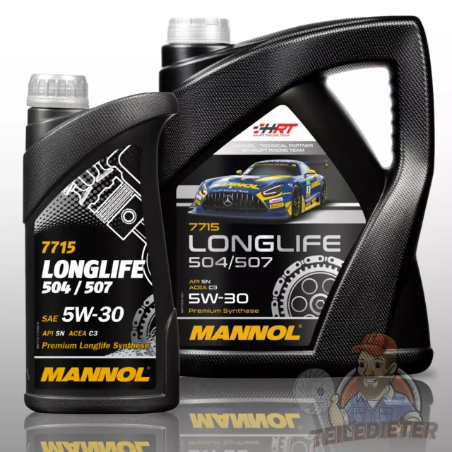 6L LITER MANNOL LONGLIFE 504/507 | 5W-30 MOTORÖL für VAG VW BMW MERCEDES AUDI