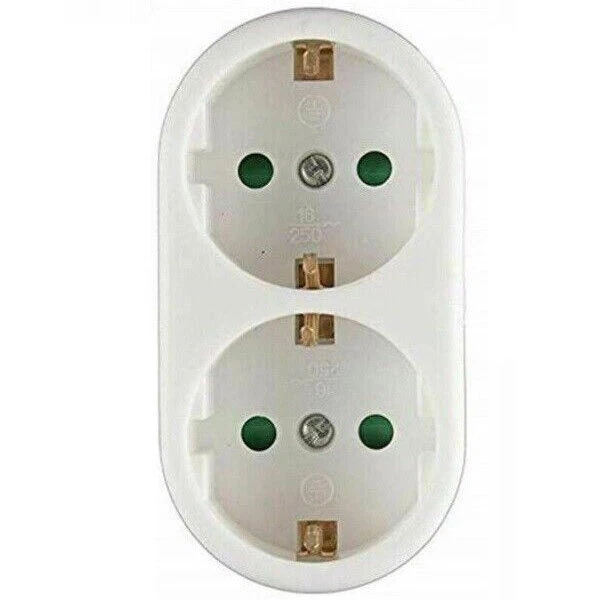 MEHRFACHSTECKER DOPPELSTECKER STECKDOSE Steckdosenadapter 2fach ...