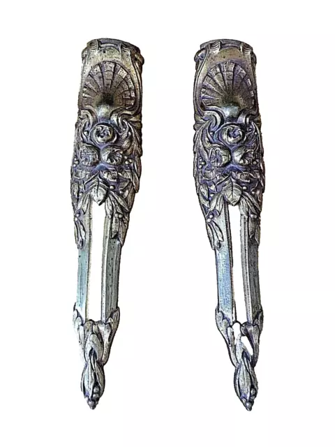 Paire d'anciennes chutes en bronze -pièces de parement de meuble Art-Nouveau-XIX