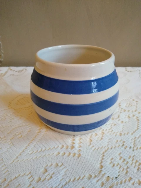 Chef Ware Blue And White Storage Pot Country Shabby chic cottage core style