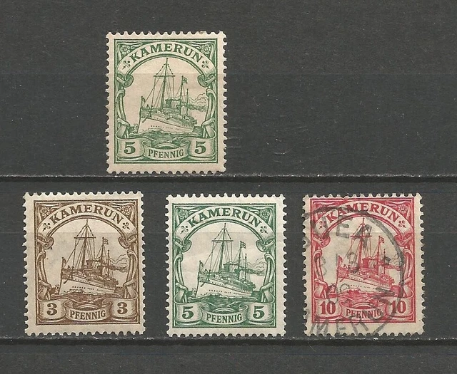 Deutsche Kolonien Kamerun KAM 1900-1905 Mi 8* 20** 21* 22gest