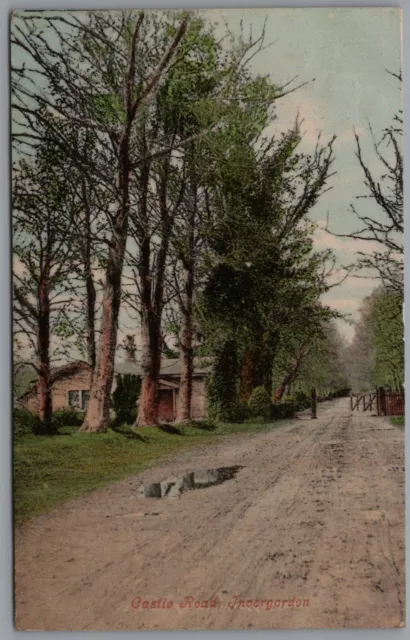 Invergordon Castle Road Ross & Cromarty Scotland Posted Postmark 1907 Postcard