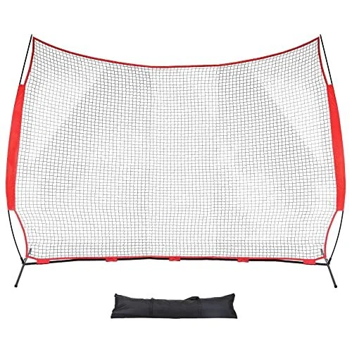 Collapsible Barricade Backstop Net 12x9 ft, Net for Lacrosse, Baseball