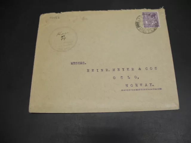 Malta 1935 cover to Norway *10138