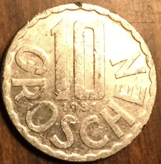 1981 Austria 10 Groschen Coin