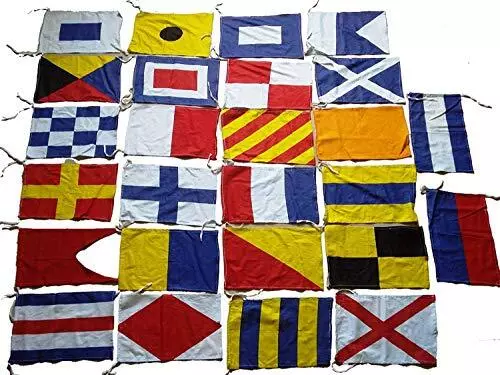 Nautical Sailboat Boating Signal Flags - Complete Set - Maritime/Marine/Boat/...