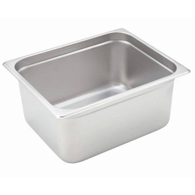 Winco SPJH-206 S/S Half-Size x 6" Anti-Jam Pan