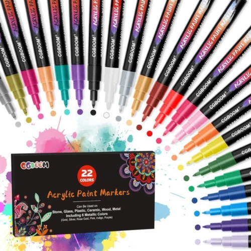 Plumas de pintura acrílica CGBOOM, 22 0,7 MM extra 1 pieza (1er paquete)