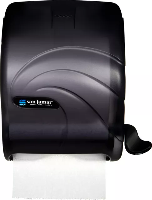 San Jamar T990TBK Element Lever Roll Towel Dispenser, Oceans, Black, 12 1/2 X 8