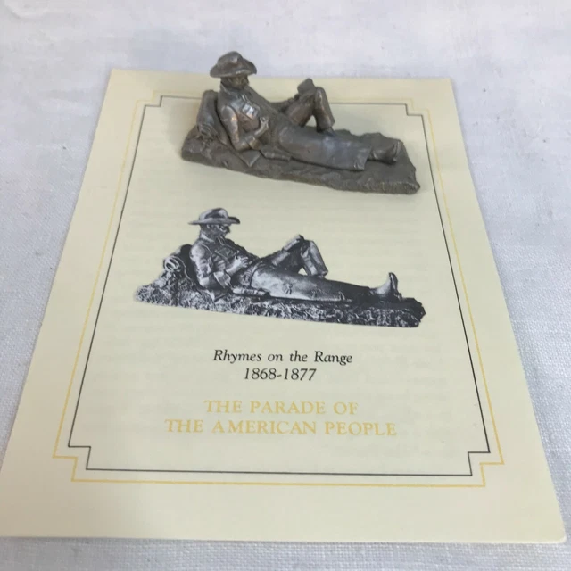 Saturday Evening Post Parade Of American People Pewter : "RHYMES ON THE RANGE"