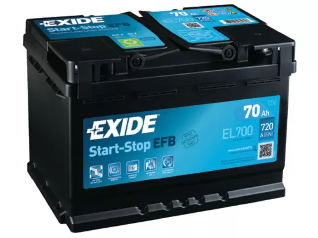 Batteria Start&Stop Exide 70 Ah 720 (En) El700 2 Anni Di Garanzia 2