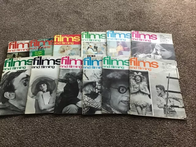 FILM AND FILMING MAGAZINE X 12 EDITIONS 1967 COMPLETE RUN FULL YEAR Magazines