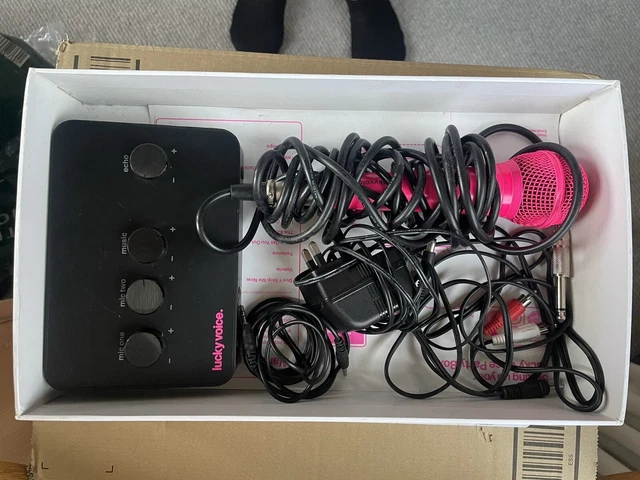 Lucky Voice Party Box Karaoke Kit Set Pink