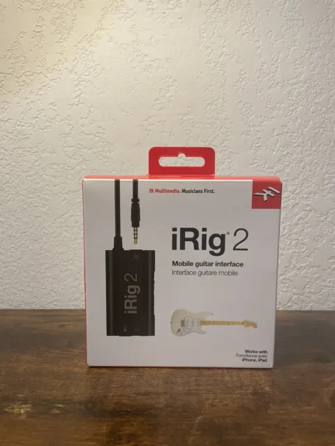 iRig 2 Guitar to Mobile Recording Interface IK Multimedia iPhone iPad