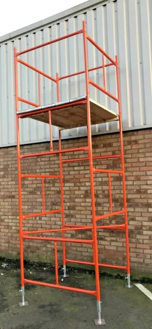 SCAFFOLD TOWERS 4' X 4'   DIY   19'6ft WORKING HEIGHT, PPC SAFETY ORANGE TOWERS