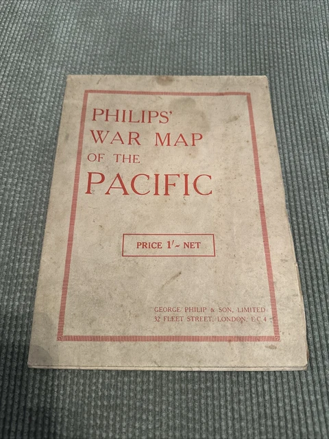 1944 PHILIP'S WAR Map of the Pacific - George Philip & Son Limited £10. ...