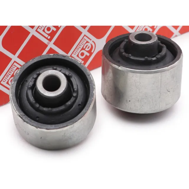 2x FEBI Querlenkerlager für AUDI 100 C3 C4 200 C3 80 B4 A6 C4 V8 hinten unten