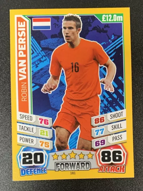 Topps Match Atax Brasilien 2014 Weltcup - #181-Holland/Mann Utd-Robin Van Persie