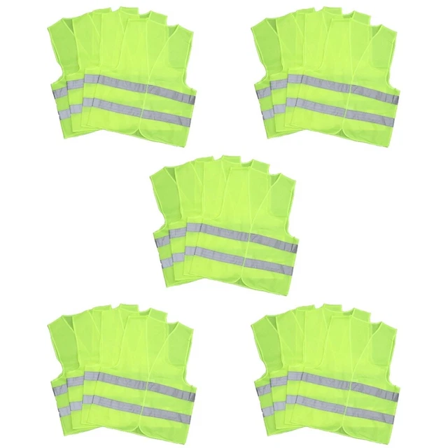 20 PCS Giubbotti Di Sicurezza Gilet Ad Visibilità Gilet Riflettenti