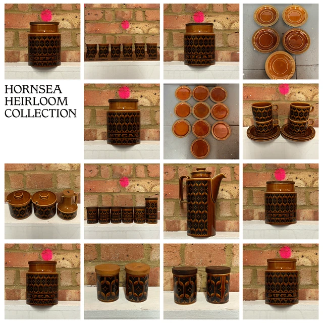 Extensive Hornsea Heirloom 50 piece Pottery Set, 1970s VGC, dining and coffee