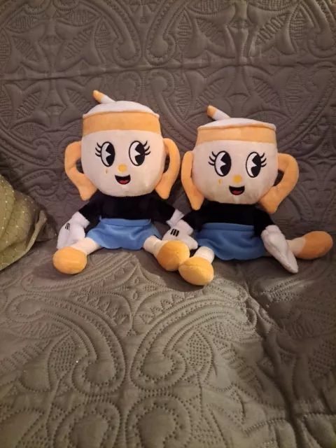 MS.Chalice Cuphead & Mugman Plush Cute Stuffed Doll Figures Toy for Fans Gifts