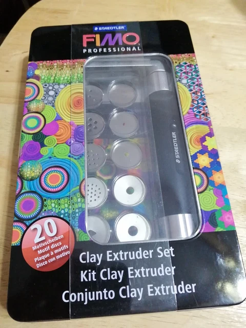 STAEDTLER Fimo Professional: Juego de 22 piezas extrusora de arcilla con estuche de almacenamiento
