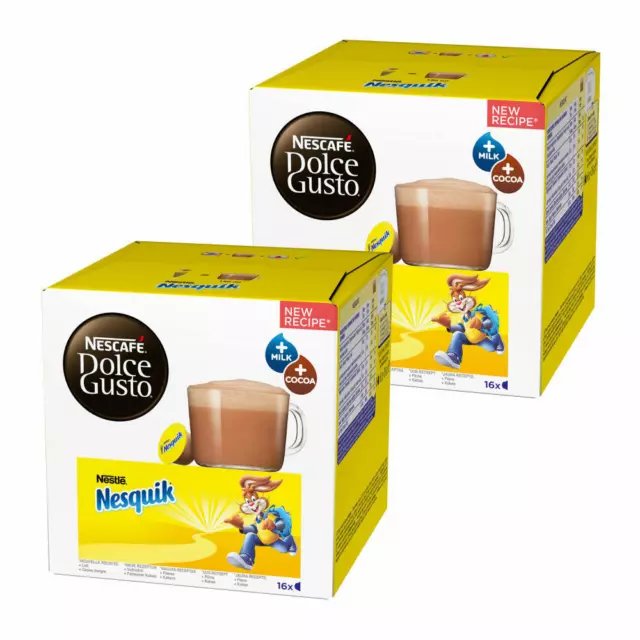 Nescafé Dolce Gusto Nesquik, Lot de 2, 2 x 16 Capsules