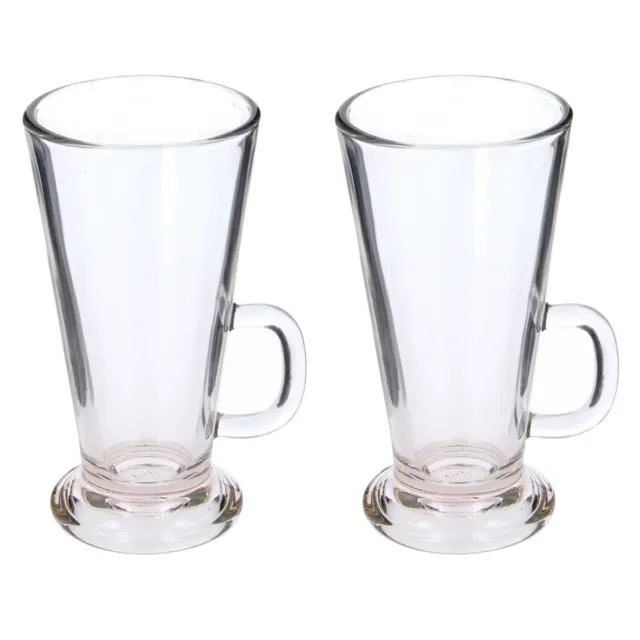 Tall Latte Glasses Coffee Cappuccino Tea Hot Chocolate Glass Cups Mugs 240ml