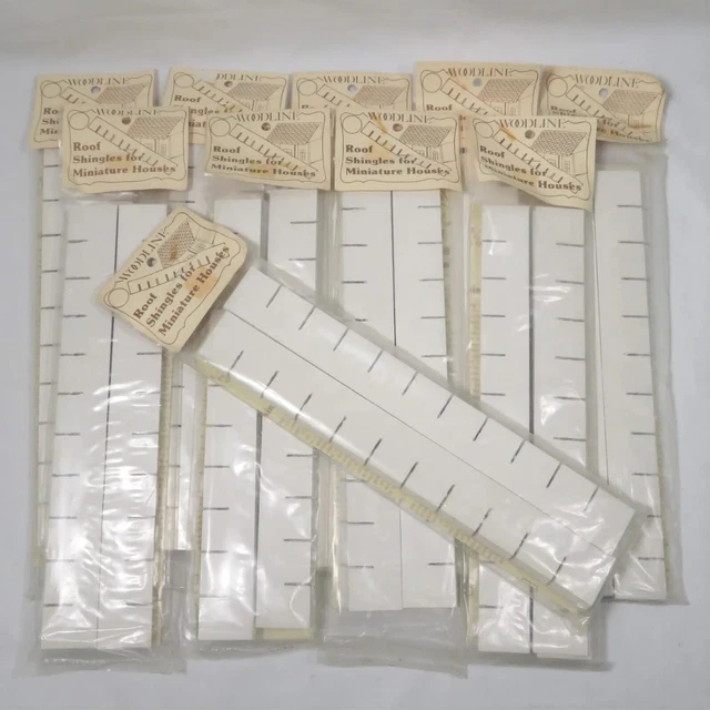 Vintage Roof Shingles for Miniature Houses Dollhouses 10 pkgs Woodline Cardboard