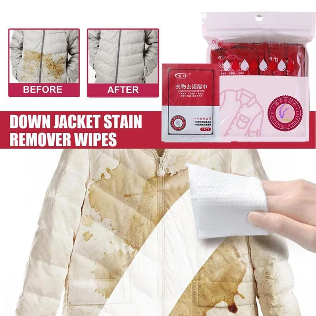 CLOTHING STAIN REMOVAL Wet Wipes, Individual Wrapped Cleaning Wipes For