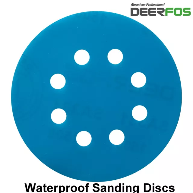 125mm Sanding Discs Wet and Dry Orbital Sandpaper Hook & Loop Pads Grit 40-3000